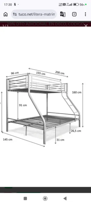 Litera metálica matrimonio Tuco