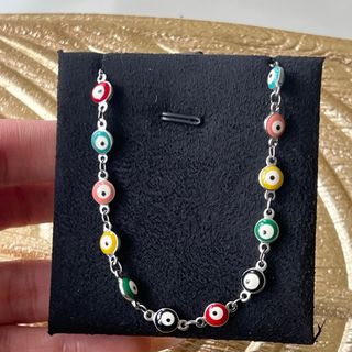 Pulsera Ojo Turco Acero Inoxidable Multicolor