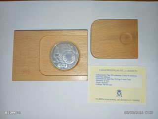 Moneda Plata 5 Euros 1989 ECO 925