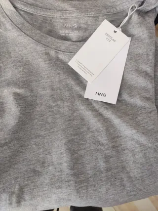 Camiseta MNG gris talla L Regular Fit