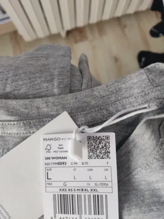 Camiseta MNG gris talla L Regular Fit