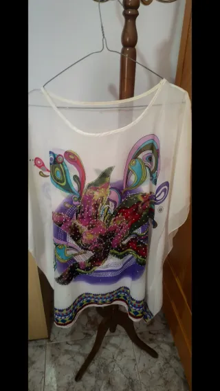 Blusa estampada talla única