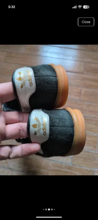 Classic black Adidas Hamburg trainers size 44 EU