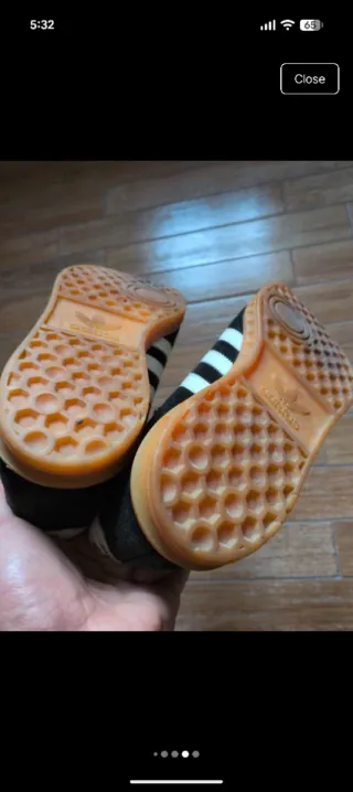 Classic black Adidas Hamburg trainers size 44 EU