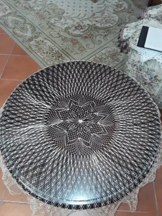 Tapete antiguo de malla almidonado 90cms