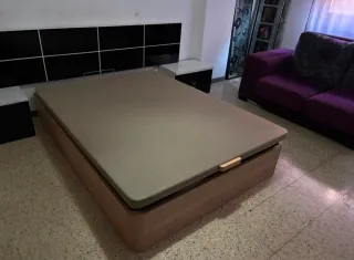 Canapé abatible beige y marrón distintas medidas