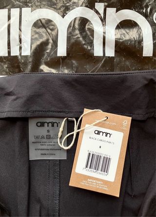 Pantalones cargo negros con cinturón Talla S Aim'n