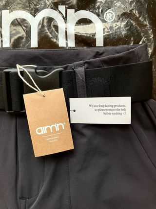 Pantalones cargo negros con cinturón Talla S Aim'n