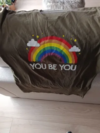 Camiseta verde caqui hombre talla L