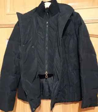 Cazadora plumón mujer negra