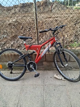 Bicicleta de montaña naranja