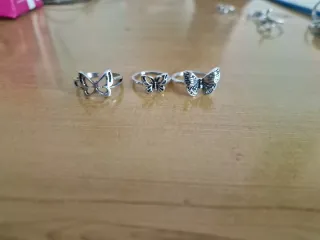 Lote de 31 Anillos Ajustables Plateados