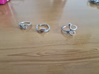 Lote de 31 Anillos Ajustables Plateados