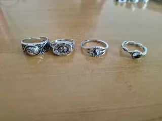 Lote de 31 Anillos Ajustables Plateados