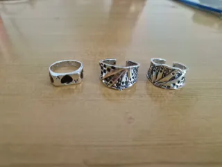 Lote de 31 Anillos Ajustables Plateados