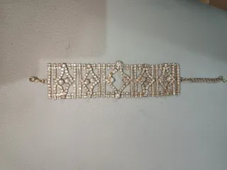 Pulsera de plata con brillos