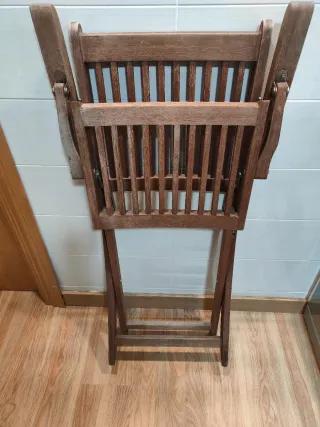 Silla plegable madera terraza