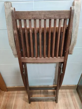 Silla plegable madera terraza