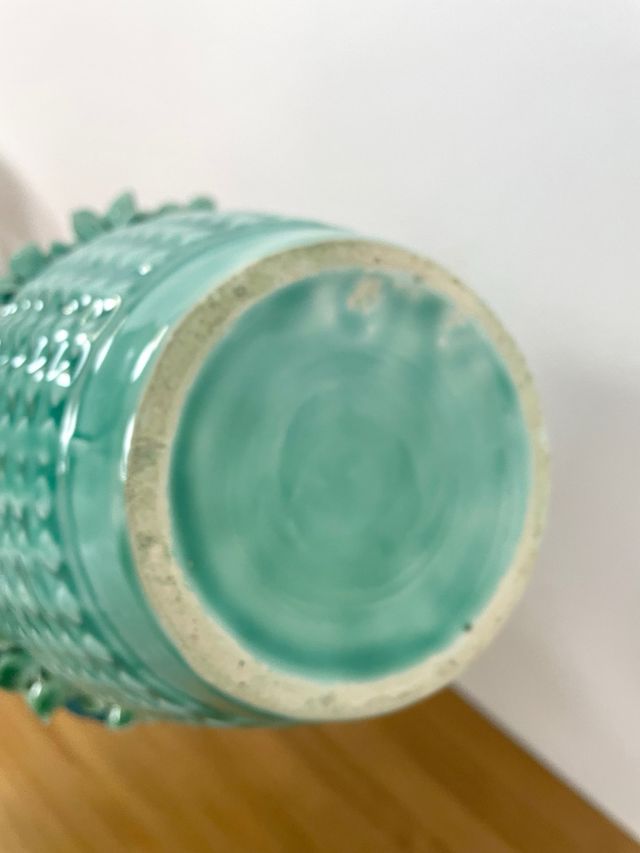 Jarrón Cerámica Estilo Manises Verde