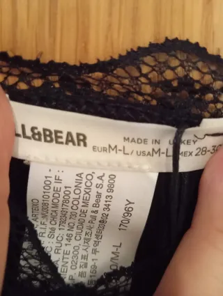 Top tirantes encaje Zara Talla M-L