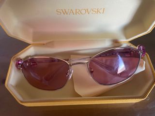 Occhiali da sole Swarovski rosa e argento