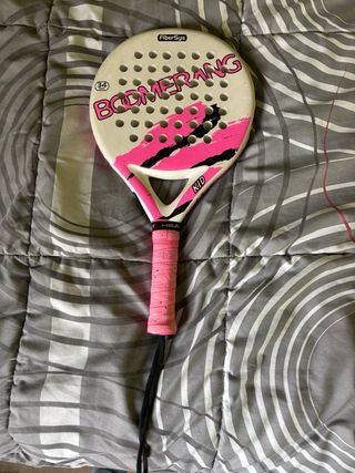 Pala Padel Boomerang Kids 34mm + Grip Rosa