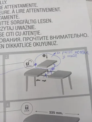 Mesa Comedor Extensible Blanca Plástico