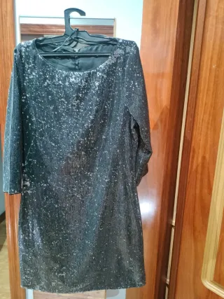 Vestido de fiesta lentejuelas negro