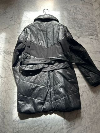 Abrigo Adolfo Dominguez Negro Acolchado Con funda