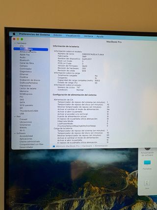 Macbook Pro 16” 2019 PANTALLA NO FUNCIONA