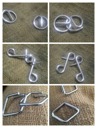 Juego de 6 Puzzles Metálicos