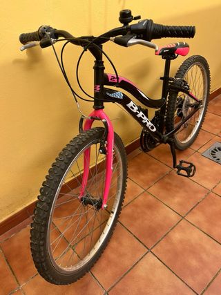 Bicicleta B-Pro 24 Negra y Rosa