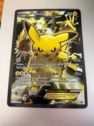 Carta Pokémon Pikachu EX XY124 Jumbo Promo Gigante