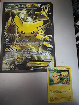 Carta Pokémon Pikachu EX XY124 Jumbo Promo Gigante