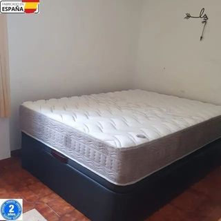 Camas: Colchones somieres bases y canapes abatible
