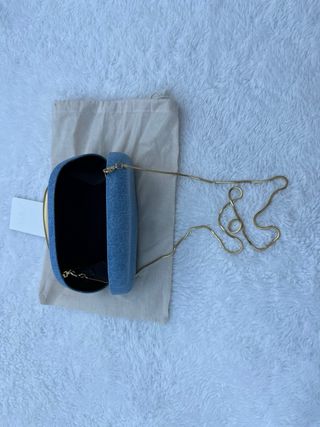 Bolso fiesta Zara mujer azul y dorado