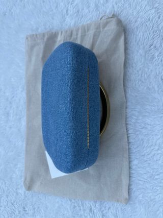 Bolso fiesta Zara mujer azul y dorado