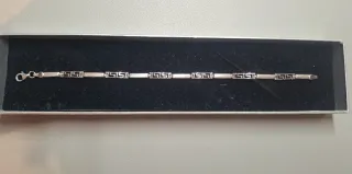 Pulsera ORO BLANCO 18K   Peso: 5, 31 gramos