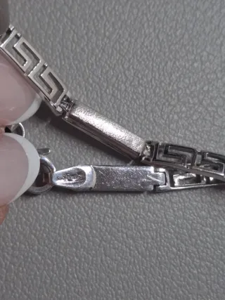 Pulsera ORO BLANCO 18K   Peso: 5, 31 gramos