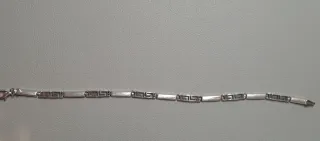 Pulsera ORO BLANCO 18K   Peso: 5, 31 gramos