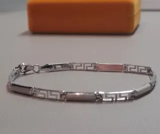 Pulsera ORO BLANCO 18K   Peso: 5, 31 gramos