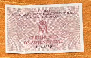 Moneda 2000 Pesetas Barcelona '92 España 1990