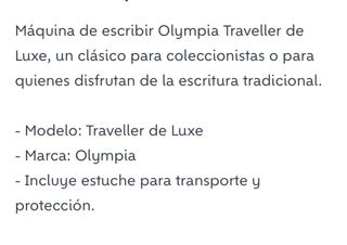 Máquina de escribir Olympia Traveller