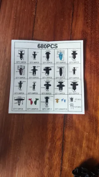 Kit 680 Clips + Herramientas para Parachoques