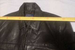 Cazadora de cuero auténtico negra