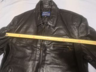 Cazadora de cuero auténtico negra