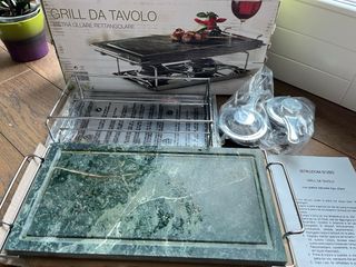 Grill da Tavolo com Pietra Ollare Rettangolare