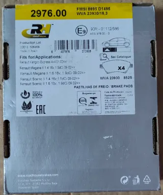 Pastillas de Freno Renault delanteras.