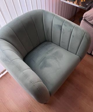 Butaca de terciopelo verde