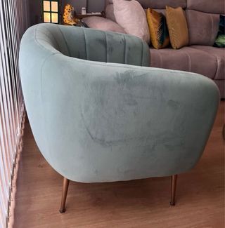 Butaca de terciopelo verde